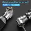 105 Degree Right Angle Drill Corner Tool Screw Hub Bend Screwdriver Bit Attachment Screw Hub Conversion Head for Electric