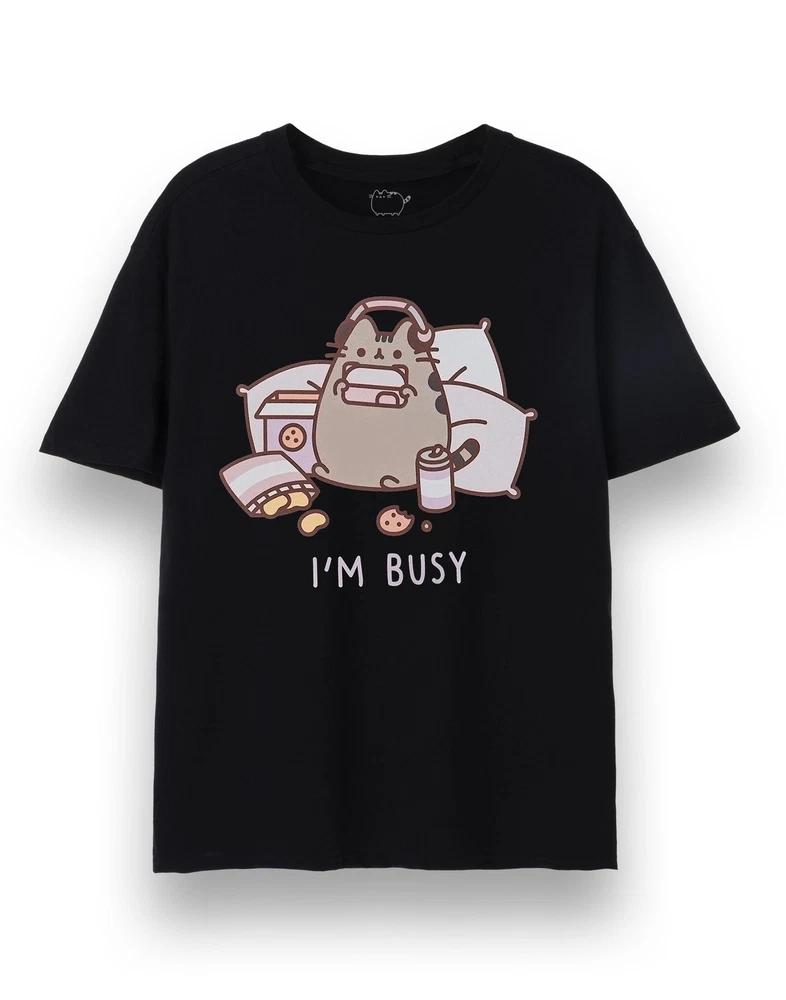 Pusheen short sleeved tshirt unisex black official merch M