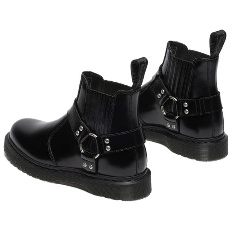 Dr. Martens 2976 Leather Fashion Comfortable Versatile Trendy Simple Short Chelsea Boots Unisex boots Black 41387001