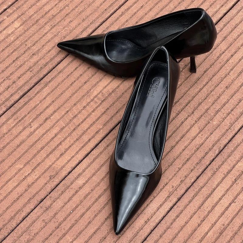 Fashion Classics Women Sandals Pointed Toe High Heels Shoes Summer Loafers Shallow 2025 Trend Office Pumps Brand Dress Zapatos De Mujer