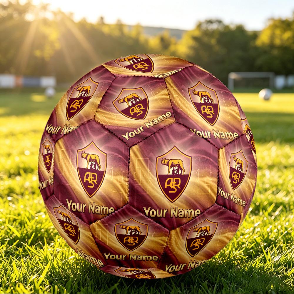 Personalized Size 5 Football AS Roma Pattern Outdoor Game Sports Ball Gift