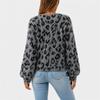 Cardigan maglione con stampa leopardata pigra Maillard 2026 e giacca corta invernale nuova rétro snellente