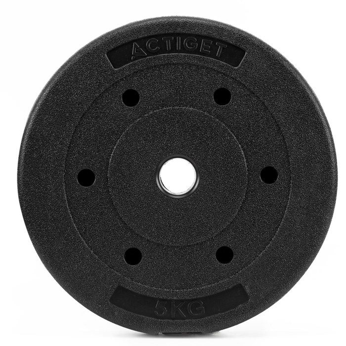 Plaque d'entraînement - ACTIGET - 5 kg - Composite - Trou de 29 mm - Musculation