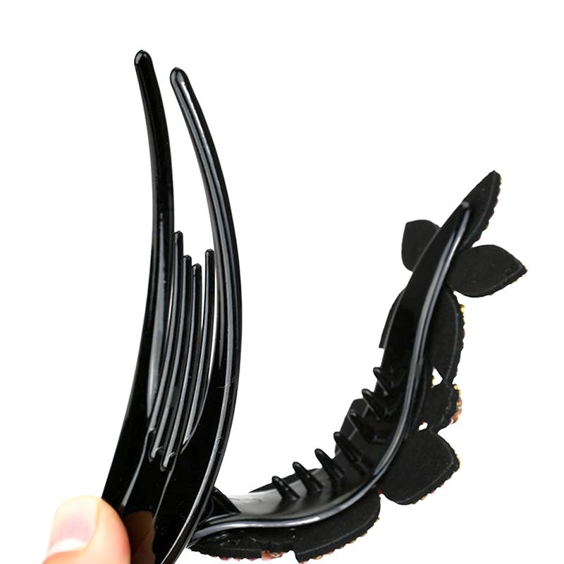 1Pc Hair Claws Women Hairgrip Fashion Hairpin Hair Clips Plastic Duckbill Clip Rhinestone