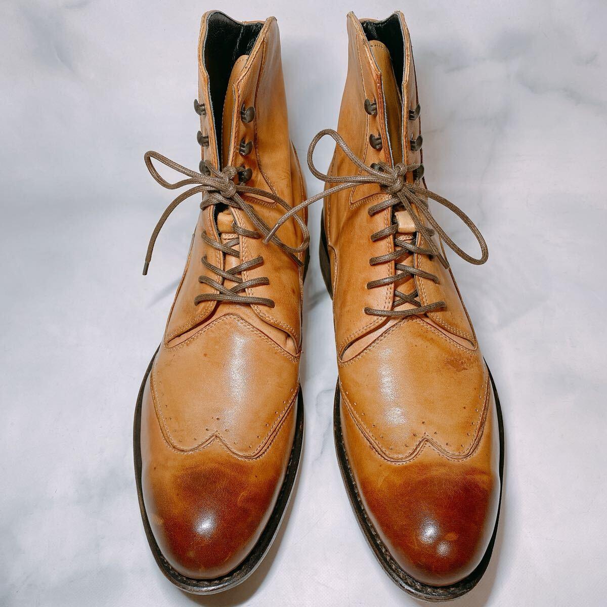 Used [First come, first served] [Fast shipping] whoop-de-doo Hoop Didoo Wingtip Boots Light Brown