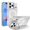Luxury Bling Glitter For Magsafe Magnetic Case for iPhone 17 Air 17 Pro Max 16 Plus 15 14 13 12 11 Metal Lens Stand  Clear Cover