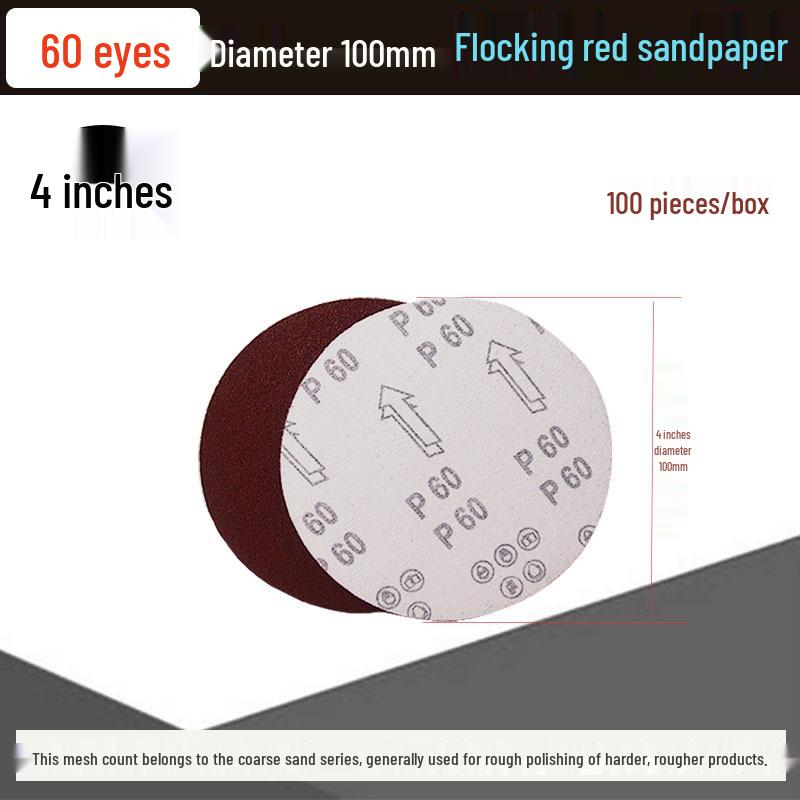 5-inch Self-Adhesive Flocked Sandpaper Disc for Sanding and Grinding (125MM)
