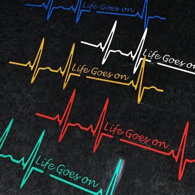 Ścieżka Bicia Serca Touchpad Life Goes On Odbłyśnik Naklejki na Motocykl Akcesoria do Nadwozia Skutera Motocyklowego Zbiornik Paliwa Naklejki na Honda Vespa