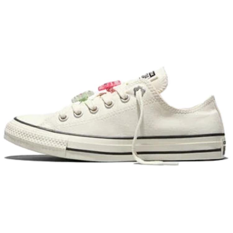

Converse Chuck Taylor All Star Floral Accents Comfortable Versatile Canvas Shoes Women sneakers White A19915C 36