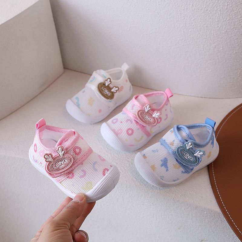 Baby Toddler Mesh Shoes With Sound For Summer Active Play Kids Unisex Soft Sole Sneakers