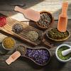 4PC Mini Wooden Tea Coffee Scoops Mini Wood Spoon Shovel Perfect for Seasoning Spices Bath Salt Sugar Kitchen Cooking Tools