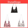 Street Style Womens Large Shoulder Bag With Glitter Sequins And Open Outer Pocket