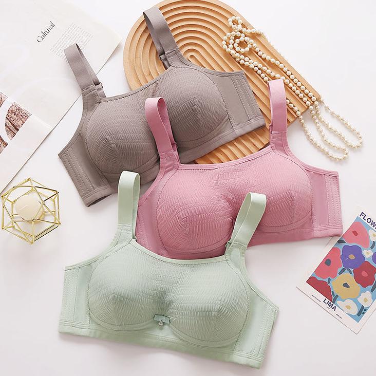 Large Size Thin Anti Sagging Anti Slip Breast Anti Glare Strapless Bra No Steel Ring Comfortable Gathering Women's Bra