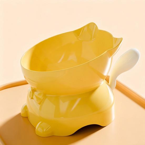 Elevated Cat Bowl Tilted Cat Food Bowl Anti-Slip Raised Cat Feeding Bowl Protects Cats Neck Spine Friendly for Drinking Eating