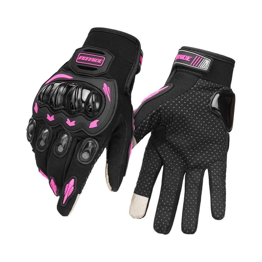 Herren Ganzfinger Motorrad-Rennsport-Handschuhe - Schützend, Verschleißfest, Atmungsaktiv, Sturzsicher, Outdoor-Fahrhandschuhe