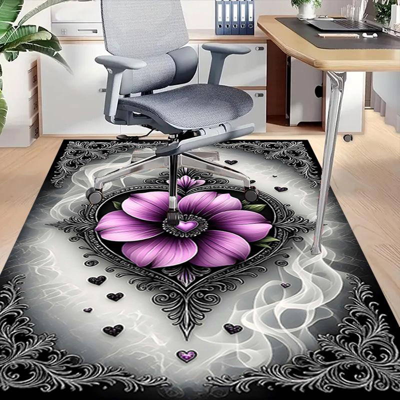 1PC Floral Heart Anti-slip carpet, suitable for Office, bedroomand playrooms. It can also be used as a sofa footrest cover-R18