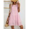 Zomer nieuwe stijl dames losse casual elegante mouwloze ruitjesjurk