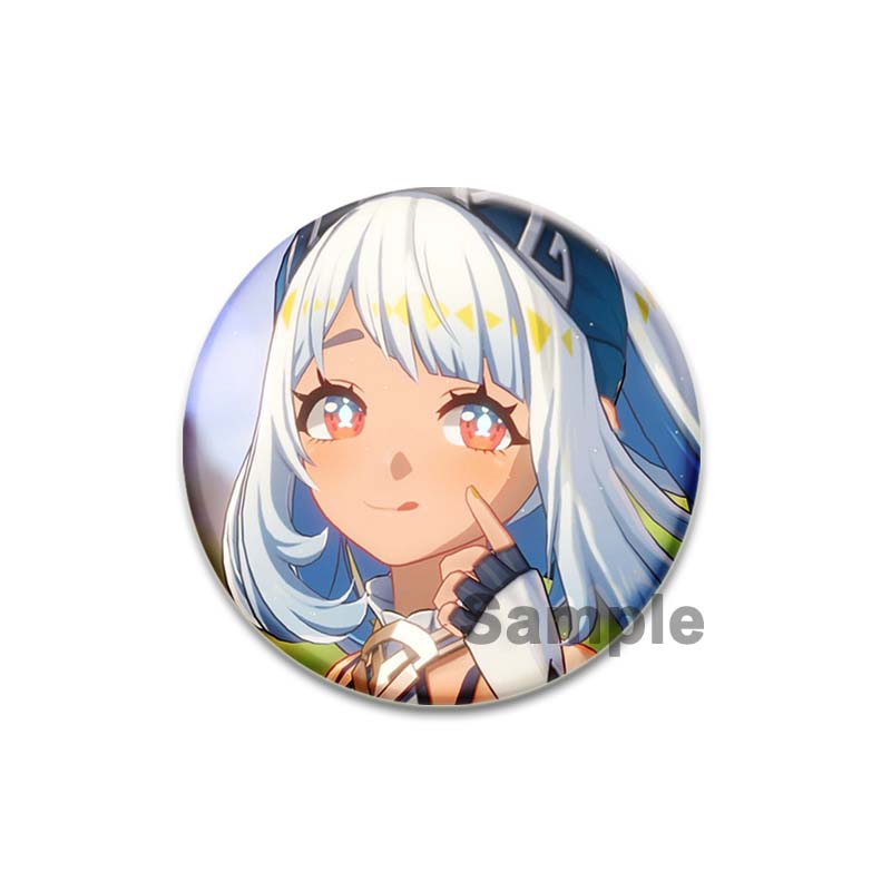 Anime Game Genshin Impact Mualani Soft Button Pins Character Kinich X Mualani Fanart Brooch Handmade Badge Fans Collection Gifts