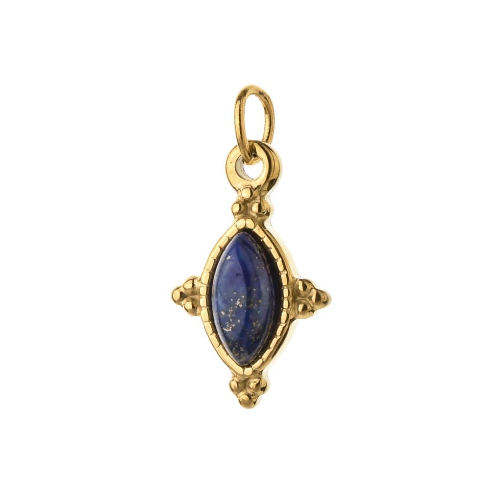 Stainless Steel Natural Stone Pendant Necklace