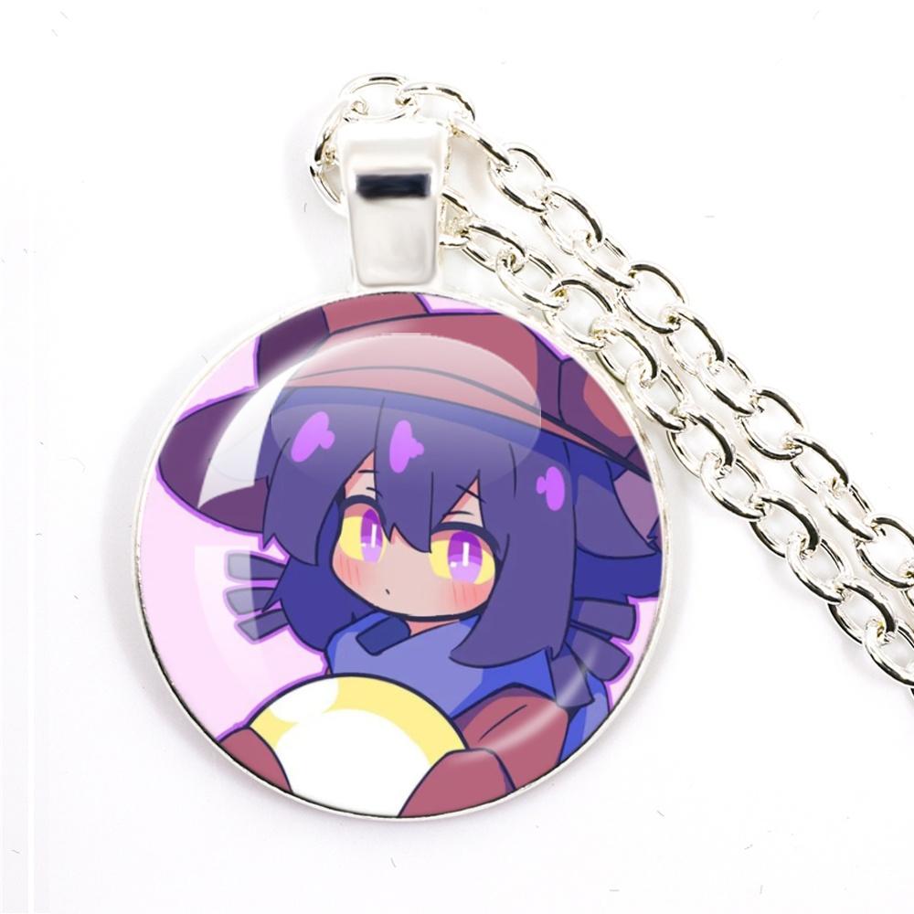 Niko Oneshot Necklace Anime Creative Cartoon Niko Pancakes Glass Cabochon Pendant Necklace Charm Jewelry Gift Jewelry