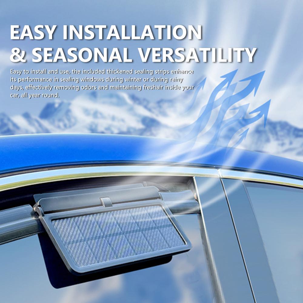 3Fan Ventilator de evacuare a mașinii Ventilator de circulație a aerului alimentat prin USB și solar Ventilator de aer silențios Răcitor de aerisire