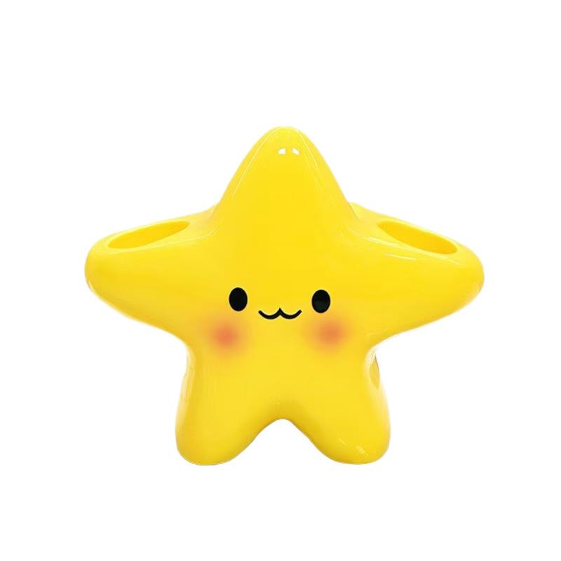 Star-shaped Toothbrush Stand - Cute Cartoon Electric Toothbrush Storage Rack - Romantic Toothpaste Holder for Couples