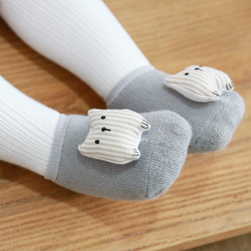 Tlusté froté ponožky Ponožky pro miminko Batole Panenka Kreslené Protiskluzové ponožky pro novorozence Dětské podlahové ponožky udržují teplo Ponožky pro kojence