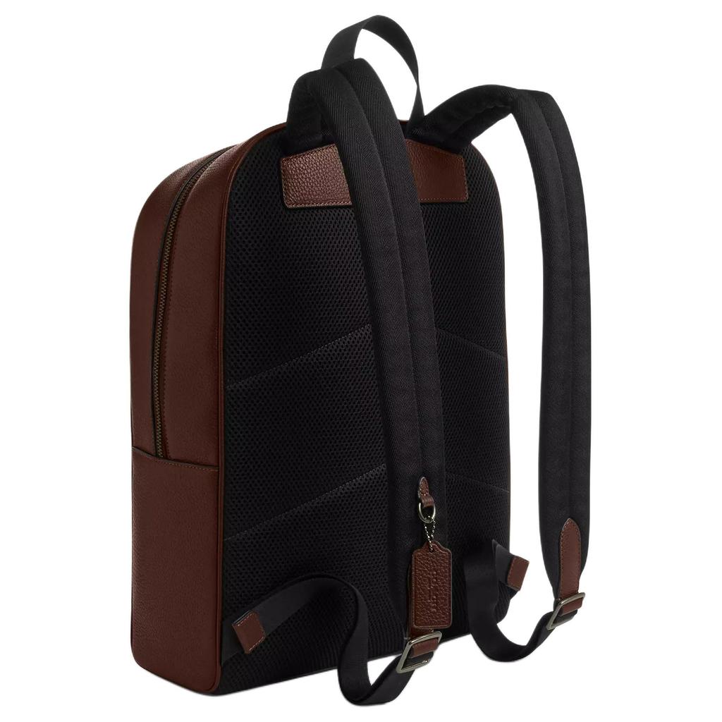 Coach Owen 29 Embossed Leather Backpack Large Men Backpacks Maple-Red CAJ66-QBMPL