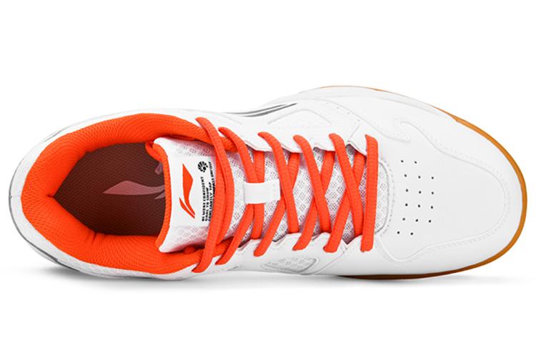 Li Ning Light Feather Abrasion Resistant Low top Badminton Shoes Unisex White Black AYTT023-3
