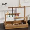 Hair Band Organizer Wooden Headband Holder Stand, Accessories Tray for Hairbands, Scrunchies, Wood Storage Rack Ties, Bows & Clips, Jewelry