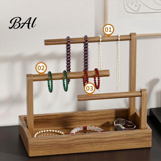 Hair Band Organizer Wooden Headband Holder Stand, Accessories Tray for Hairbands, Scrunchies, Wood Storage Rack Ties, Bows & Clips, Jewelry