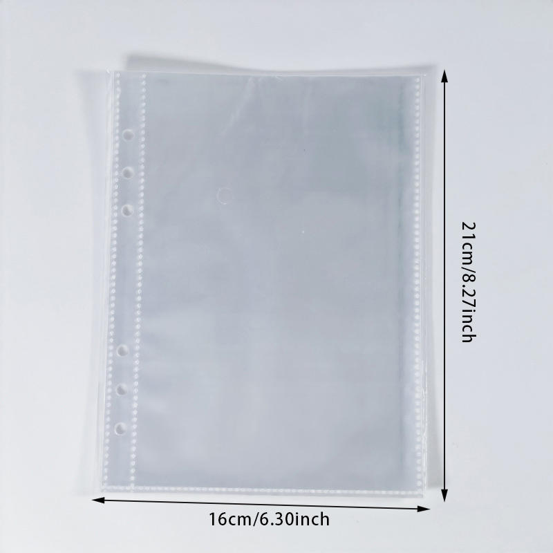 A5 Transparent PVC File Folder Multifunctional Loose Leaf Document Organizer For Photo Card Collection Postcard Storage Binder
