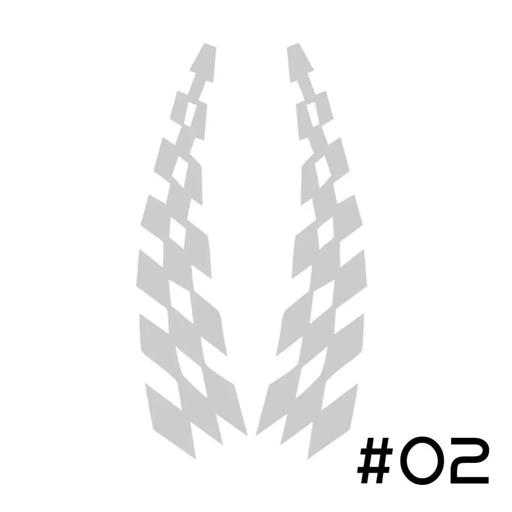 2PCS Universal Racing Stickers Vehicle Car Decals Wheel Eyebrow Checkered Flags Safety Reflector Vinyl Stickers Prevention Decor