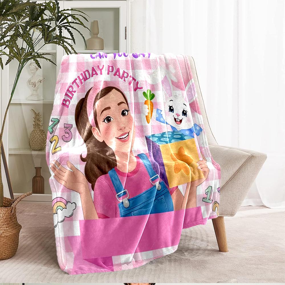 Ms. Rachel Theme Printed Blanket - Perfect for Couch, Bed, Travel & Outdoor Use | Machine Washable, Cozy & Durable.