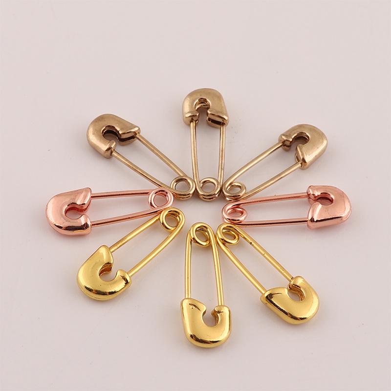 Rose Gold Metal Safety Pin Brooch Ornaments for Matching Accessories and Bags