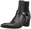 Endevice Short Heel Genuine Side Elegant Removable Ring Size 40 ELB660-2 Men's Boots, Leather, Gore, Silhouette, Chain, Black, (25.0cm)