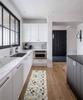 Ashmore Kitchen Long PVC Floor 10mm Easy To 45cm X Leaf Pattern Mat, Wipeable, Non-Slip, Mat, Water-Repellent, Stylish, Anti-Slip, Antibacterial,