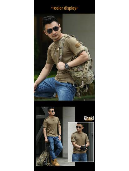 S.archon Tactical Quick-Dry Men's Short Sleeve T-Shirt – Breathable and Loose Fit for Summer Outdoor Activities