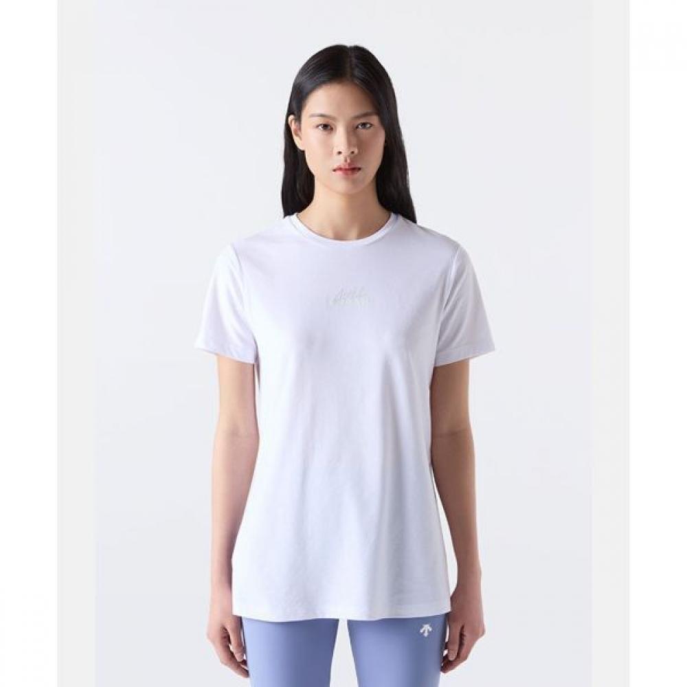 

DeScenTe Women S Hip Cover ShorT Sleeve T ShirT whiTe WHT0WHITE/85