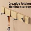 Creative Door Back Hook Rack 3/4/5 Hooks Towel Rack Sundries Storage Holder  Kitchen Use