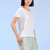 Anta Running Series Solid Color Round Neck Pullover Short Sleeve T-Shirt Women Tops Snow-White 162325104-3