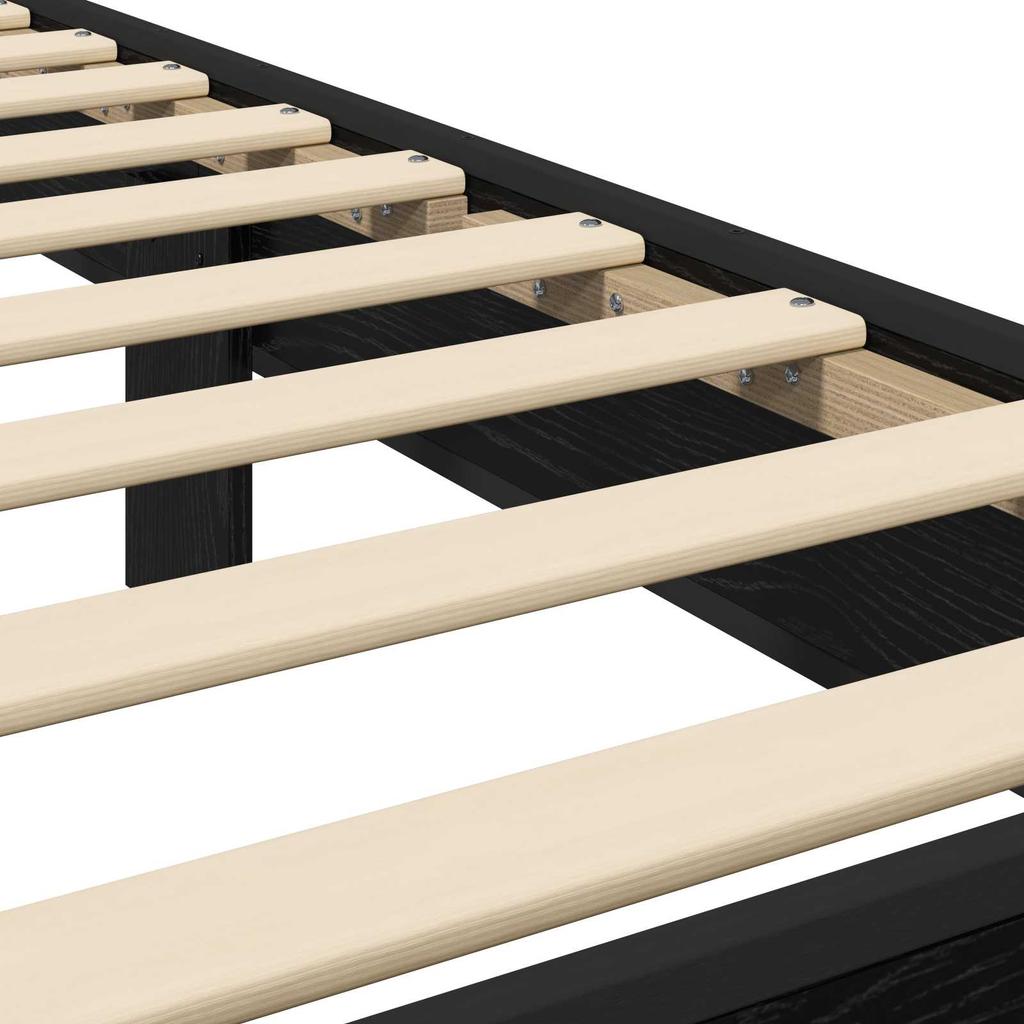 Bed Frame with Headboard Black Oak 80 x 200 cm