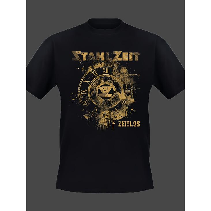 STAHLZEIT BAND 20th Anniversary Band Merch T-Shirt (2005–2025) - Zeitloses Print Rundhals Freizeit-T-Shirt, Maschinenwaschbar Fan-Sammlerstück Kleidung S schwarz