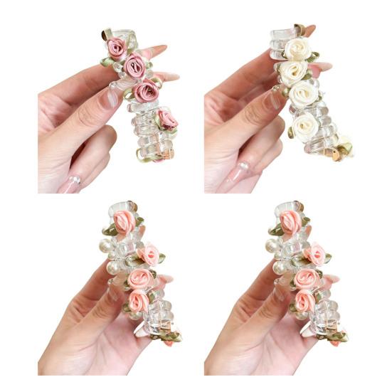 4Pcs Women Hair Ropes Butterflies Faux Braided Hair Elastic Straps Decor Hair Ties Hair Accessories