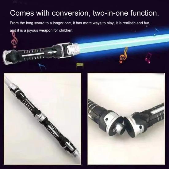 Lightsaber Toy Colorful Cool Luminescent Parent-child Interaction Cosplay Props Detachable LED Glowing Lightstick Children Light Toy Christmas Gift