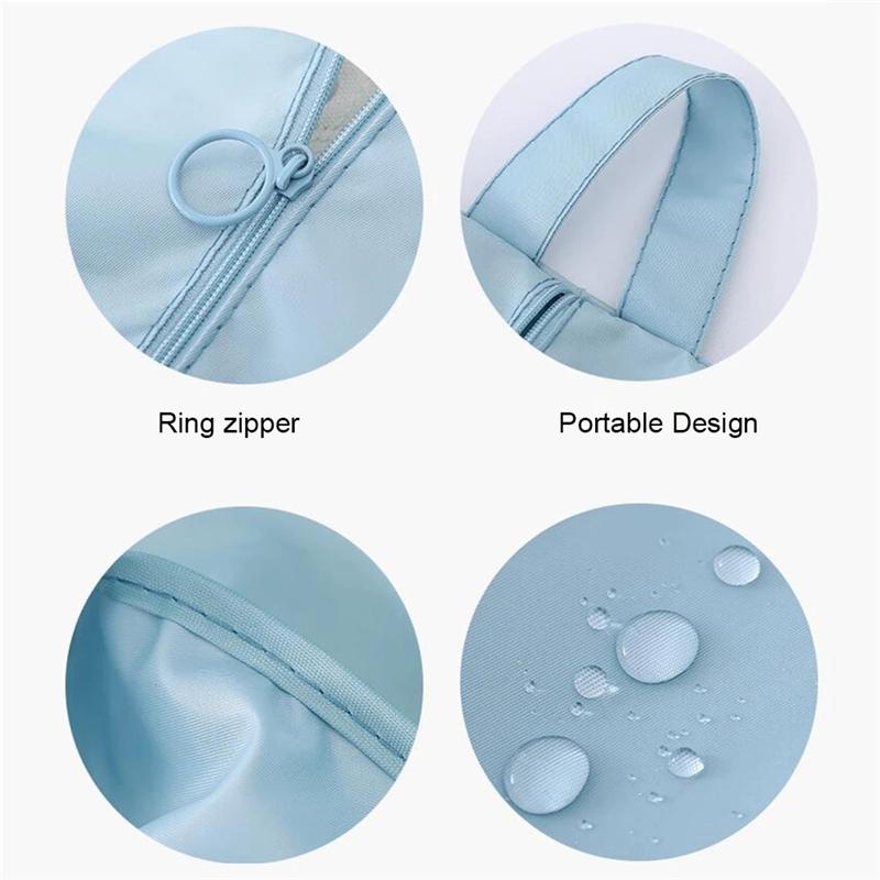Portable Shoe Bag Waterproof Travel Polyester Storage Bag Pouches Convenient Storage Organizer Shoes Sorting Zipper Totebags