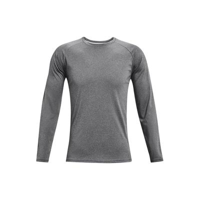 Solid Color Training Round Neck Long Sleeve Raglan T-Shirt Men Tops Gray 1327970-001