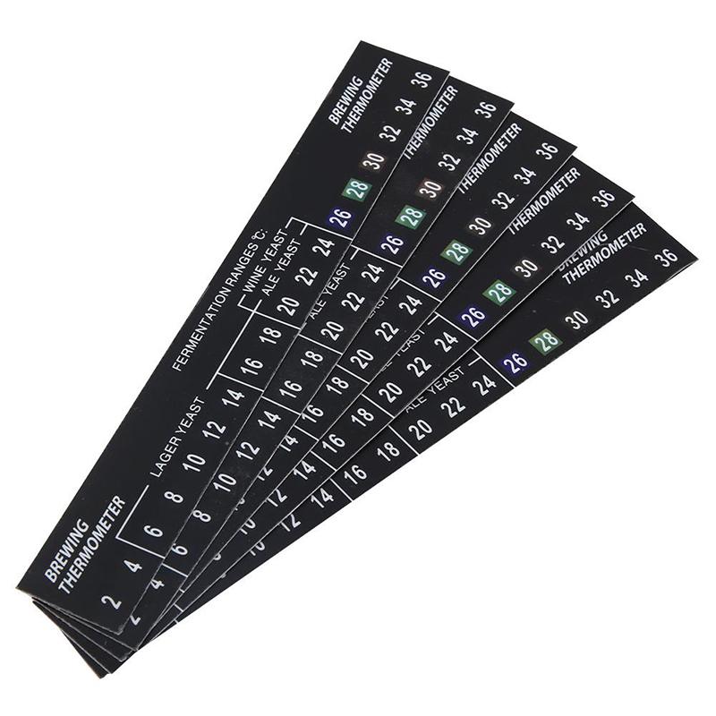 5 Stück Digitaler Temperaturaufkleber Hausbrau Bier Wein LCD Thermometer 2-36C Aufkleber Thermometer Für Zuhause DIY Werkzeugteile 2019