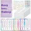 A6 Money Saving Challenge PU Cover Budget Planner Notebook Loose-leaf Book Money Planner Diary Customizable