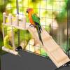 Parrot Cage Hammock Swing Cockatiel Cage Hammock Swing Toy Wooden Stand Branches Cockatiel Hammock Swing Toy Bird Cage